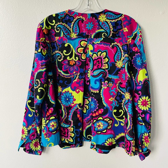 Laura Ashley LP paisley jacket multicolor floral paisley - Picture 5 of 8